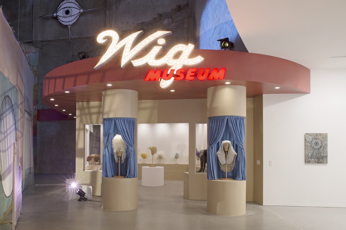 Installation view Jim Shaw The Wig Museum The Marciano Art Foundation Los Angeles 2017 Courtesy the artist and Maurice and Paul Marciano Art Foundation